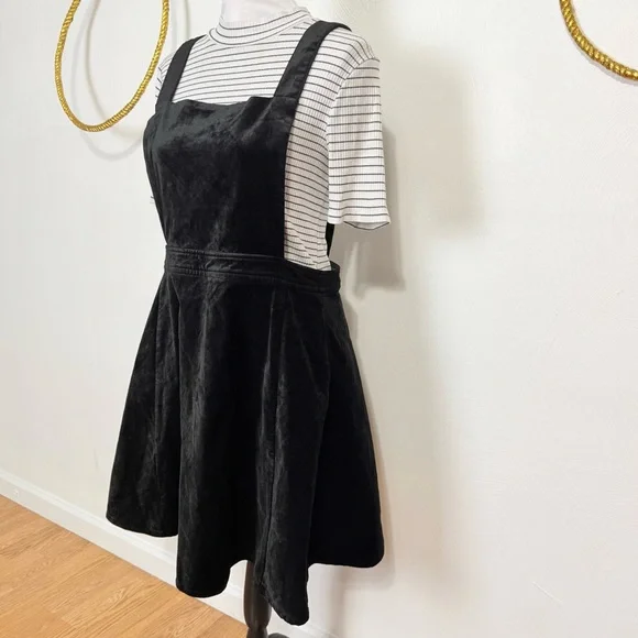 ModCloth velvet pinafore dress jumper Cupcake consultant size Large NWT - Picture 5 of 17